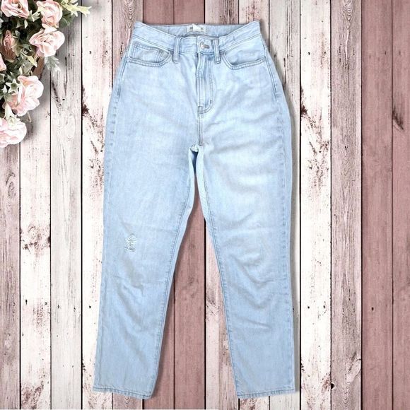 ☀️SOLD☀️Madewell Curvy Perfect Vintage Mom Jean Lt. Blue Sz 26 - Picture 11 of 11